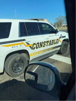 Constable on white line